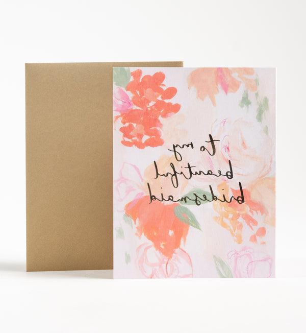 To My Beautiful Bridesmaid Card